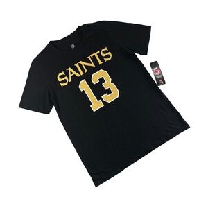 NWT‎ New Orleans Saints T Shirt Youth Size L 14/16 Black Thomas 13 NFL Football